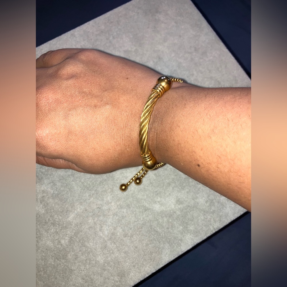 Vintage Gold Plated Adjustable Bracelet